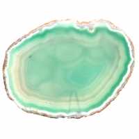 Tranche d'agate naturelle verte – Spécimen léger 170 g