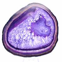 Plaque d'Agate Violette Brésilienne : Objet de Décoration