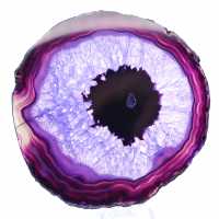 Agate Brésilienne : Tranche de Minéral Teintée en Violet