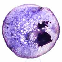 Tranche d'Agate Massive du Brésil, Nuances Violettes