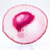 Tranche d’agate teinté rose décorative