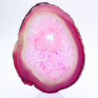 Agate brésilienne teinté rose polie