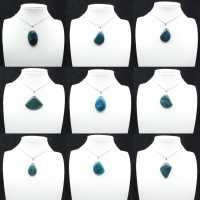 Pendentif en Apatite Bleue de Madagascar - Pierre Naturelle