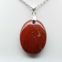 Pendentif Pierre Jaspe Rouge