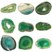 Tranche d'agate verte naturelle – Pièce décorative 250 g