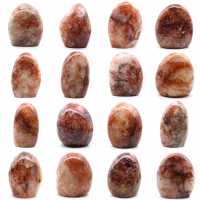 Roche polie en quartz rouge