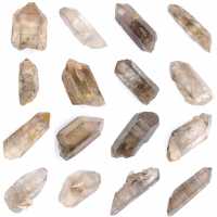 Cristal de quartz fumé bi-terminé