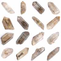 Cristal de quartz fumé bi-terminé