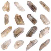 Cristal de quartz fumé bi-terminé