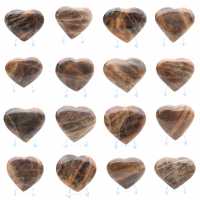 Coeur en pierre de lune noire Coeur en pierre de lune noire