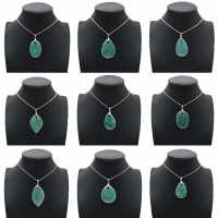 Pendentif amazonite de forme ovale