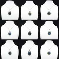 Pendentif goutte en labradorite Pendentif goutte en labradorite