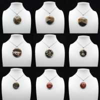 Pendentif rond jaspe orbiculaire
