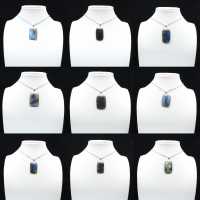 Pendentif rectangle en labradorite