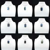 Pendentif rectangle en labradorite