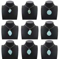 Pendentif amazonite de forme ronde