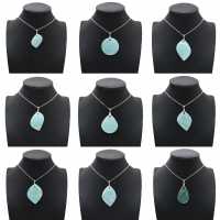Pendentif amazonite de forme ronde
