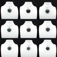 Pendentif rond en labradorite