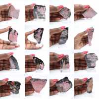 Rhodonite tranche polie de qualité pour décoration