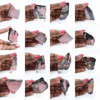 Rhodonite tranche polie de qualité pour décoration