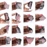 Rhodonite tranche polie de qualité pour décoration