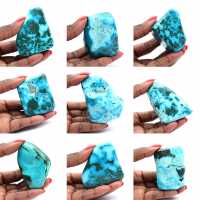 Pierre polie en Chrysocolle Congo