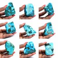 Pierre polie en Chrysocolle Congo