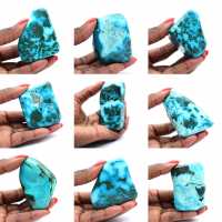 Pierre polie en Chrysocolle Congo