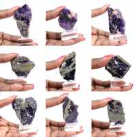 Tranche Fluorite Pyrite naturelle idéale pour collection