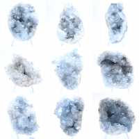 Géode célestite bleue Madagascar formation naturelle