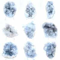 Géode célestite bleue Madagascar formation naturelle Géode célestite bleue Madagascar formation naturelle