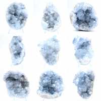 Géode célestite bleue Madagascar formation naturelle Géode célestite bleue Madagascar formation naturelle