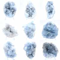 Géode célestite bleue Madagascar formation naturelle Géode célestite bleue Madagascar formation naturelle