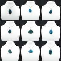 Pendentif en Apatite Bleue de Madagascar - Pierre Naturelle