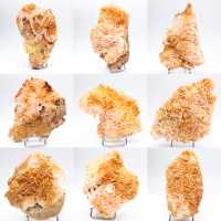 Spécimen de barytine orange marocaine en cristaux naturels