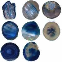 Tranche d'agate bleue
