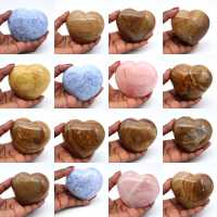 Coeur en calcite bleue