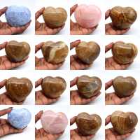 Coeur en calcite bleue