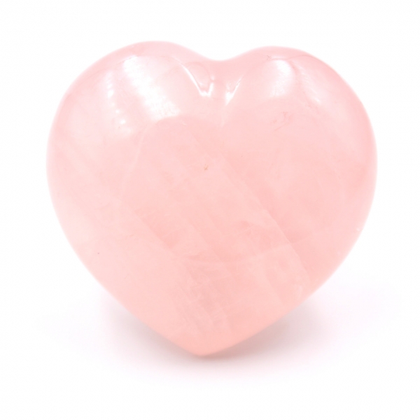 Coeur en quartz rose de Madagascar