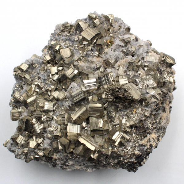 Pyrite sur cristaux de quartz