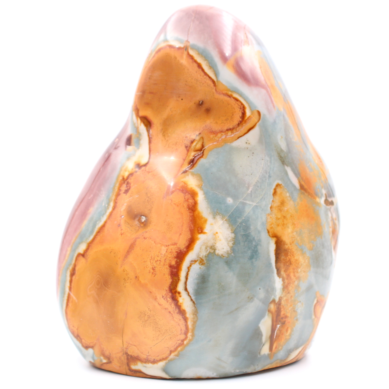 Jaspe imprimée, pierre de décoration, 2 kilo, rose orange bleue