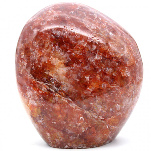 Bloc de quartz rouge naturelle polie