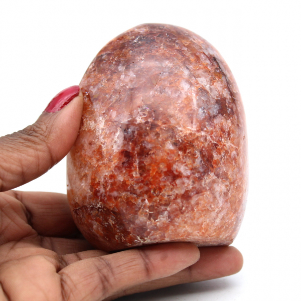Forme libre en pierre de quartz rouge
