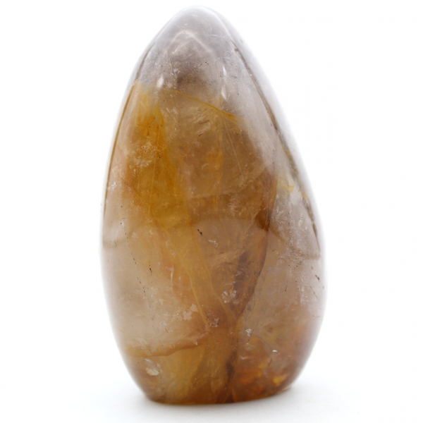 Forme libre en pierre de quartz jaune
