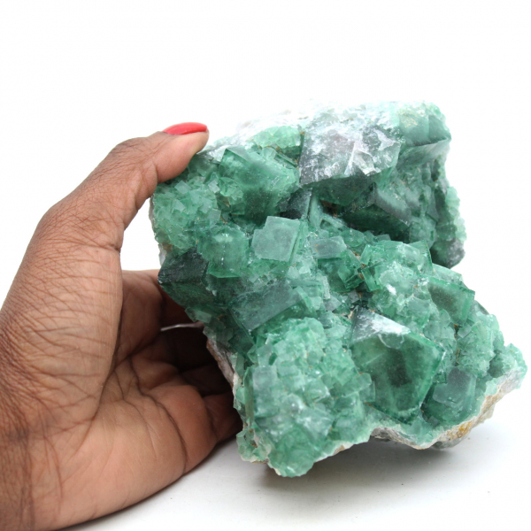 Fluorite verte naturelle cristallisée 1,5 kilo