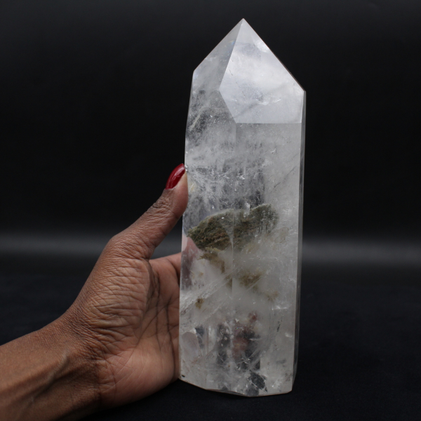 Prisme cristal de roche poli