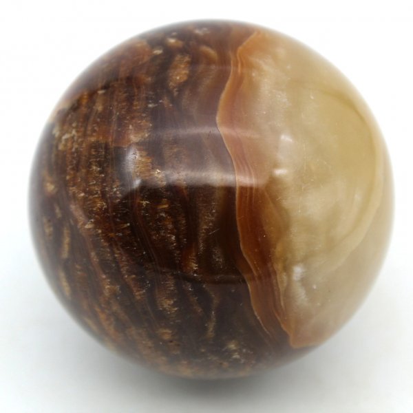 Sphère en calcite marron