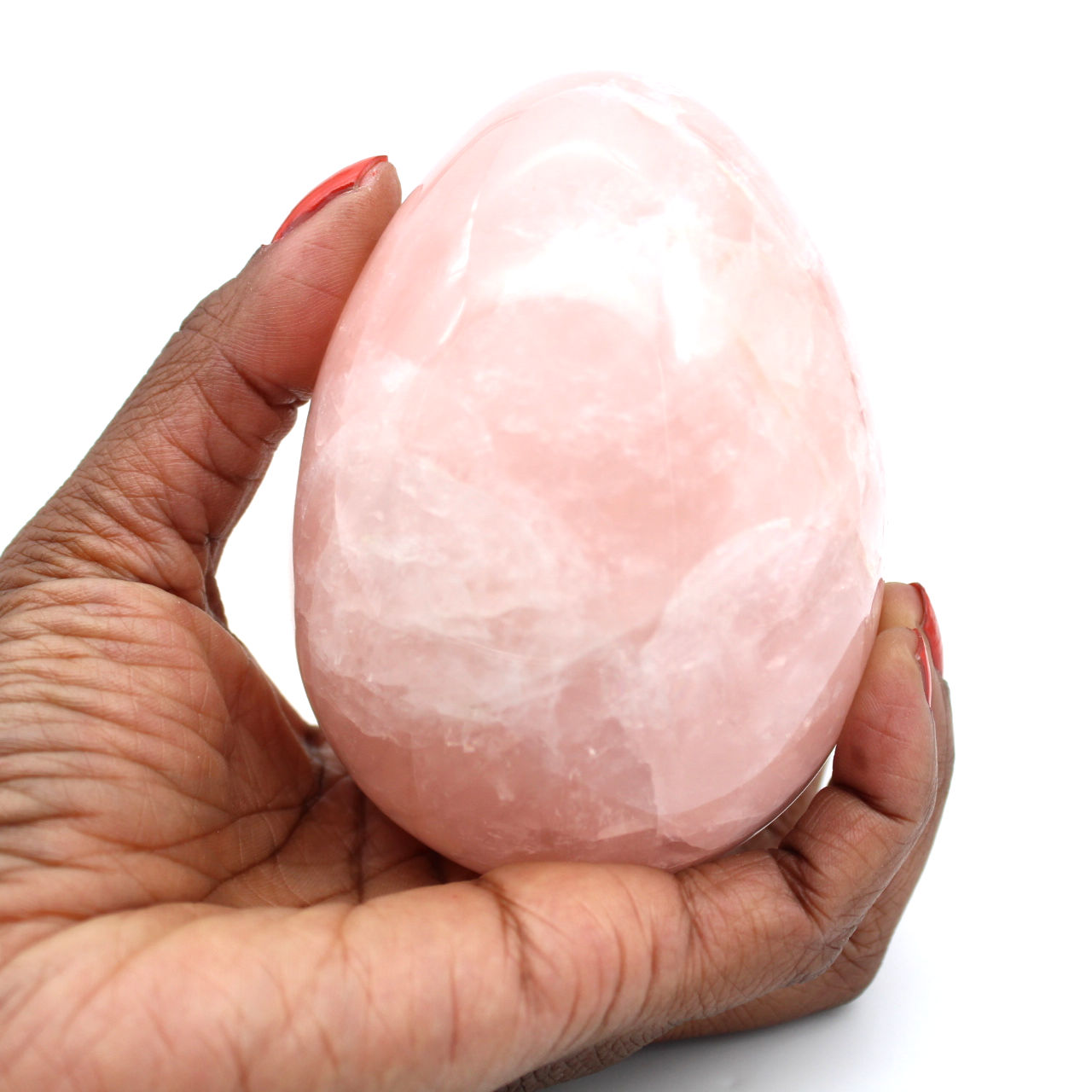 Oeuf minéral en quartz rose