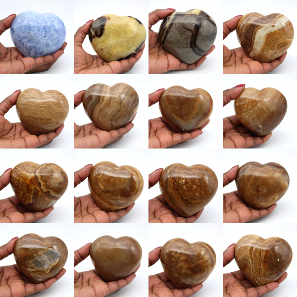 Coeur en calcite bleue