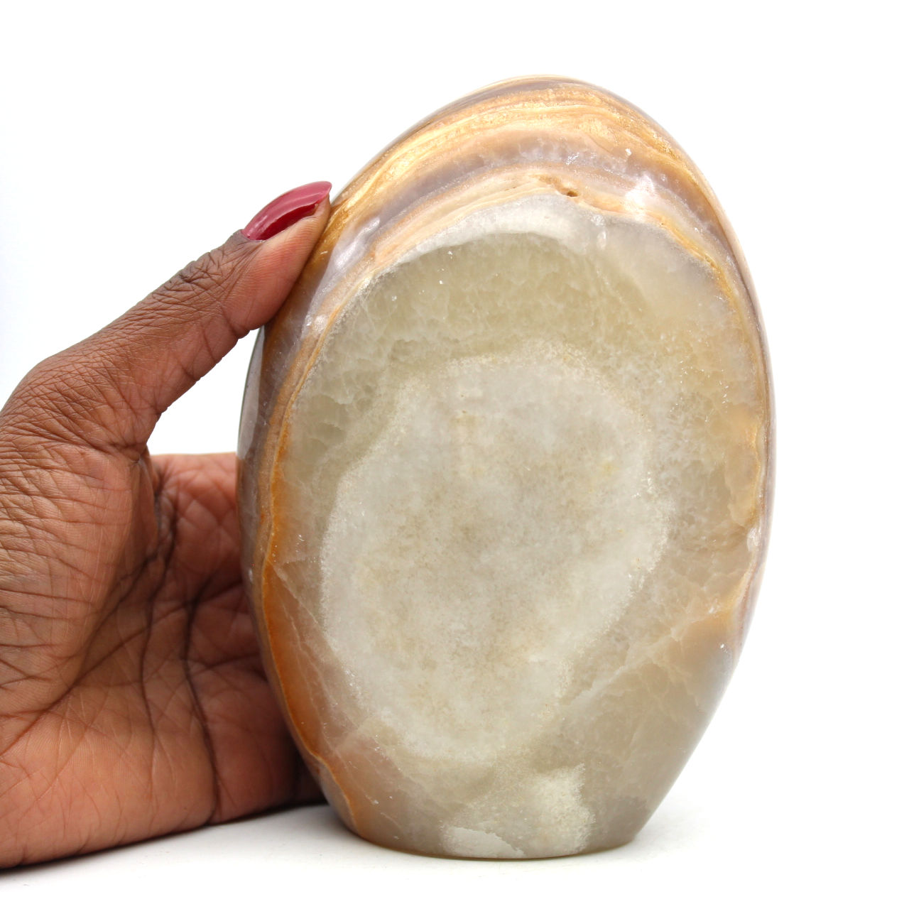 Forme libre calcite miel pour collection
